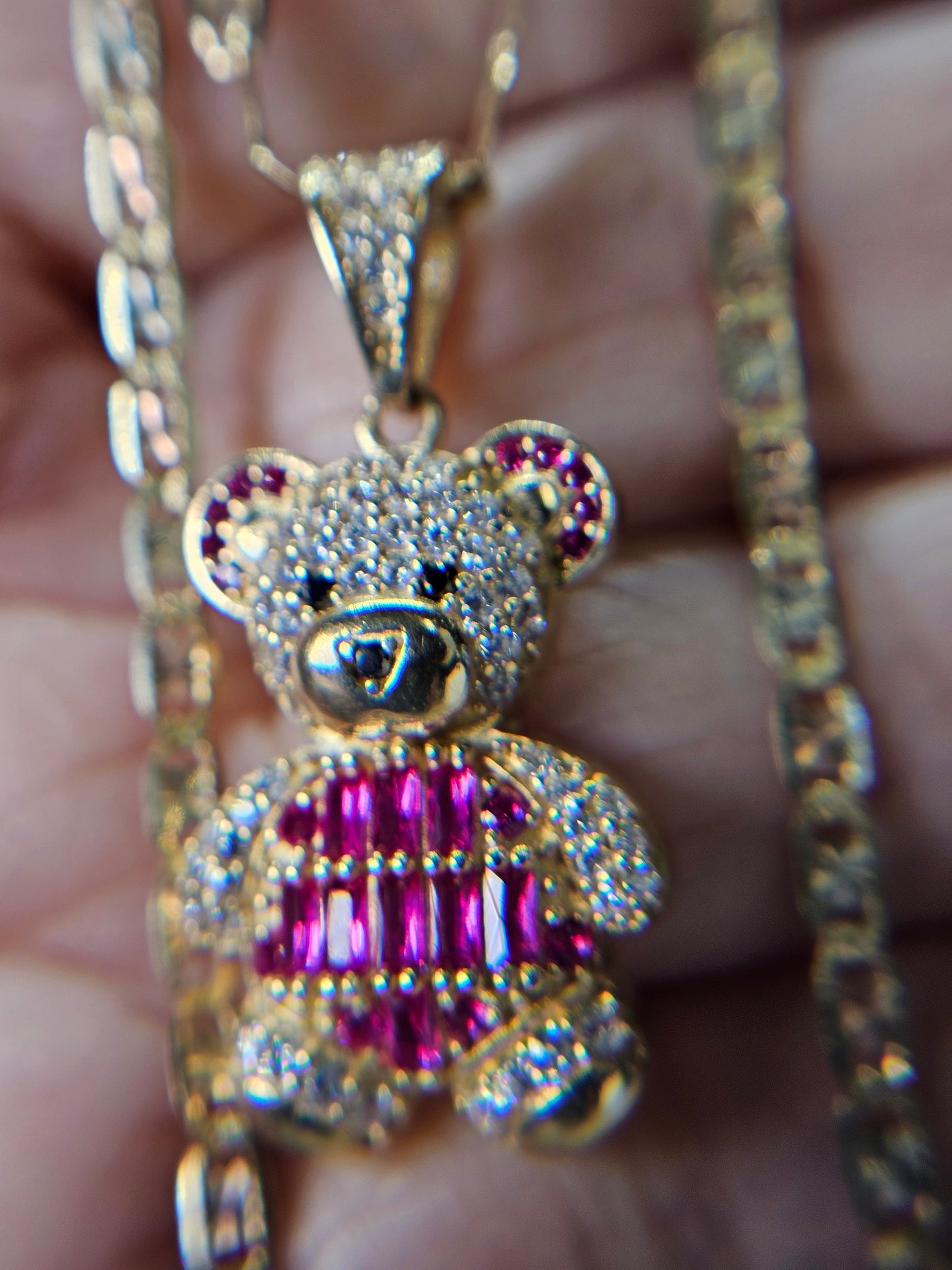 Set cadena y dige Oso 14k