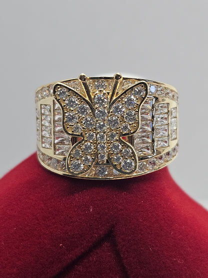 14K Gold Butterfly Princess Ring - Anillo Mariposa 14k Oro solido