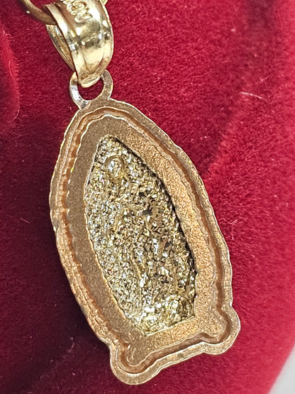 14K Gold Virgin Mary Pendant - Dige Virgen de Guadalupe 14K