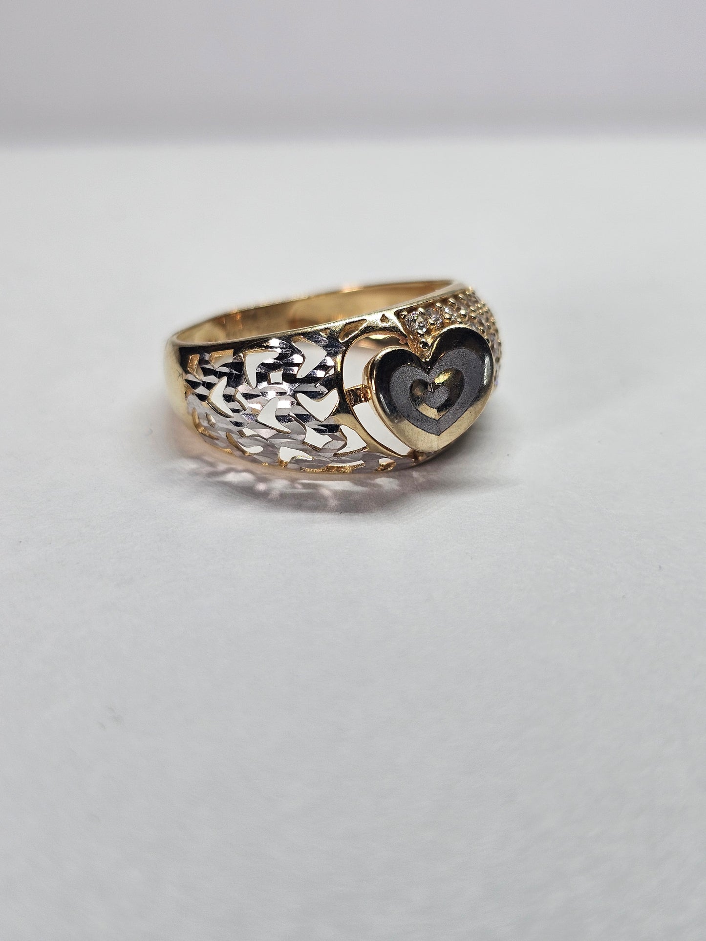 Anillo corazon 14k