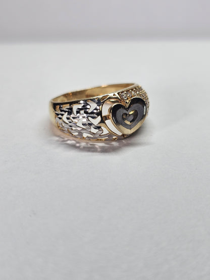 Anillo corazon 14k