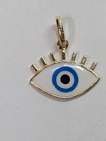 Dige ojo turco 14k oro