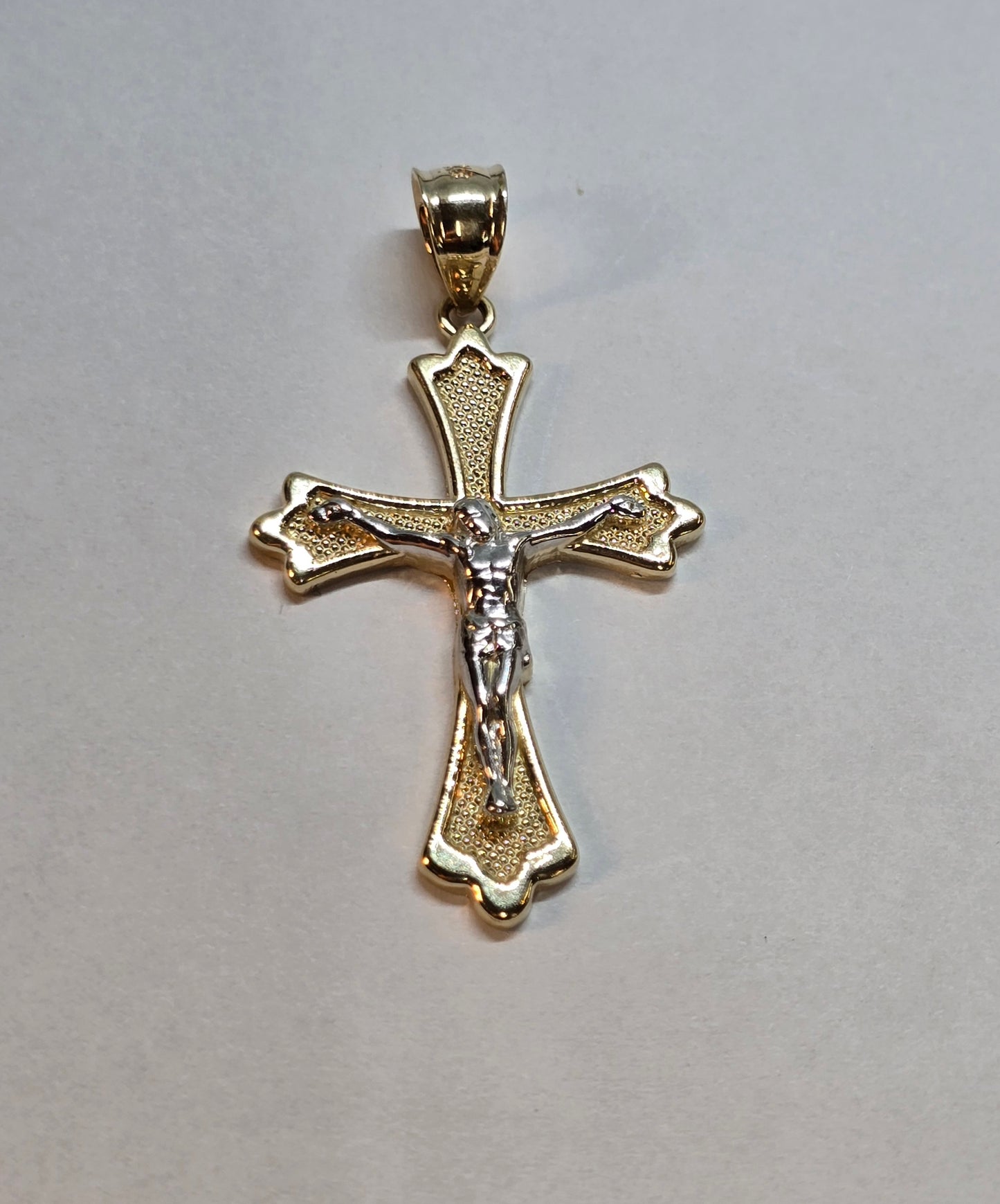 14K Gold Cross Pendant - Cruz Religiosa Oro 14K