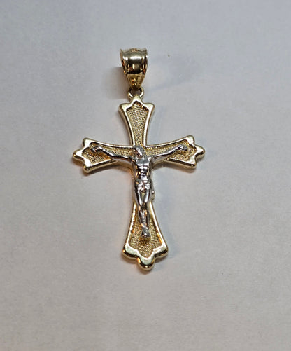 14K Gold Cross Pendant - Cruz Religiosa Oro 14K