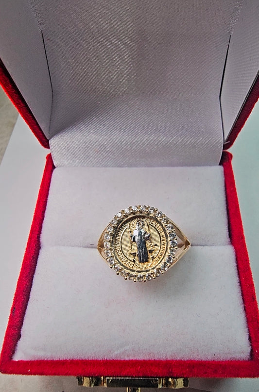 Anillo San Benito Oro 14k #7
