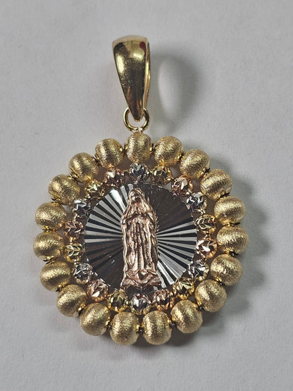 14K Gold Virgin Mary Pendant - Dige Virgen de Guadalupe 14K