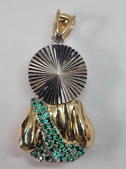 14K Gold Saint Jude Pendant - Dige San Judas Tadeo 14k