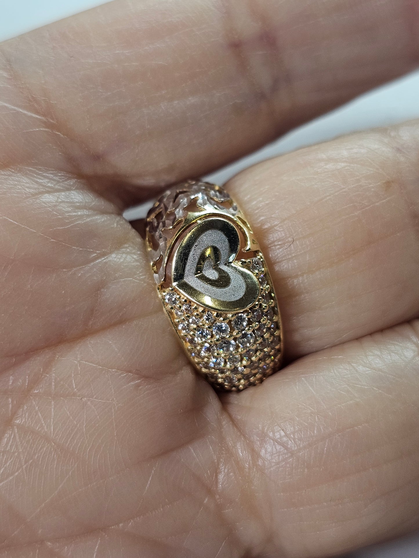 Anillo corazon 14k