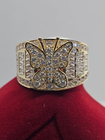 14K Gold Butterfly Princess Ring - Anillo Mariposa 14k Oro solido
