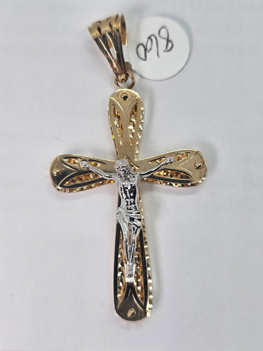 Dige Cruz 14k oro  3 Tonos