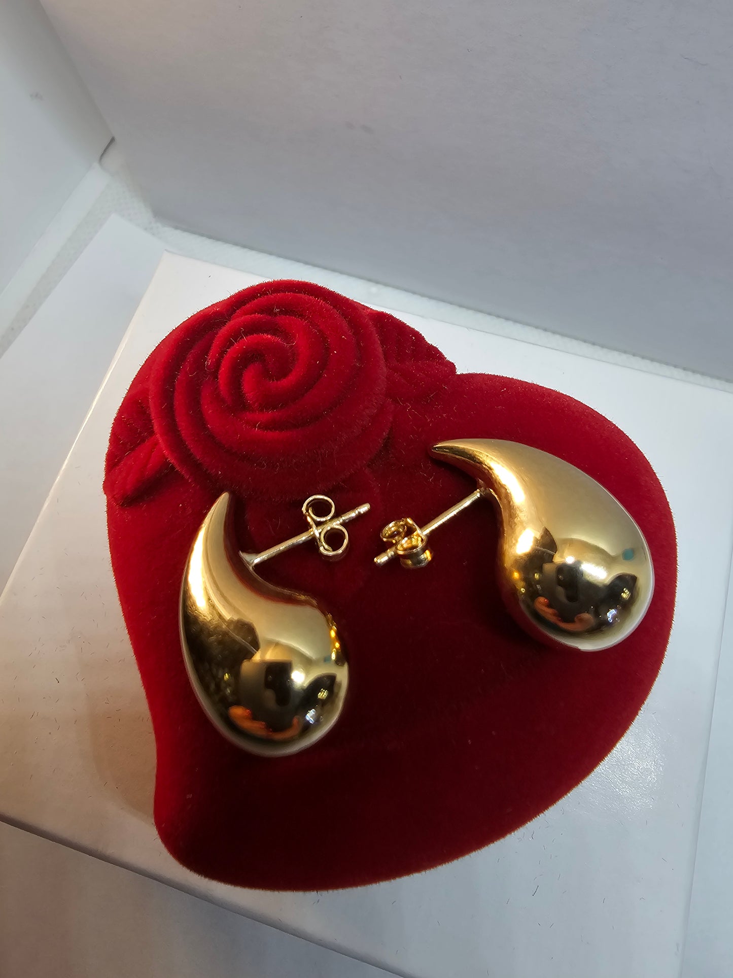 Aretes de Gota 14k Oro Italiano