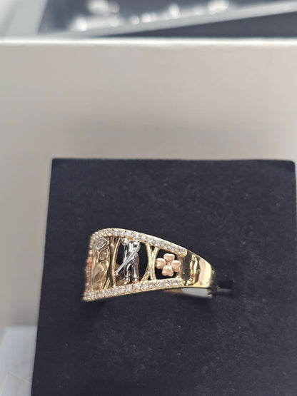 14K Gold Good Luck Charms Ring - Anillo de la suerte 14k