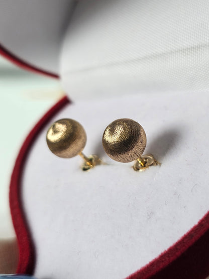 Aretes de bolita solidos 14k
