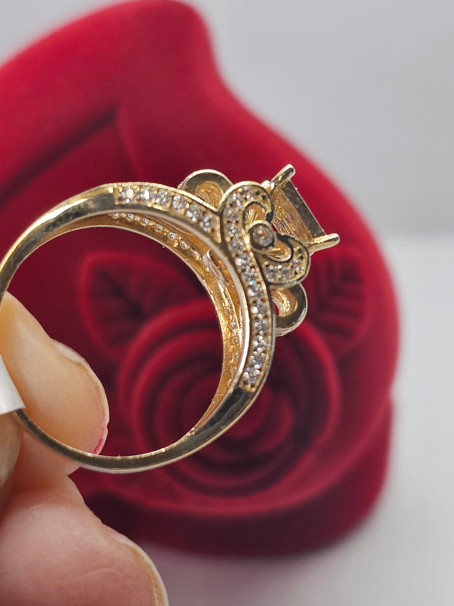 Anillo Princesa 14k Oro solido