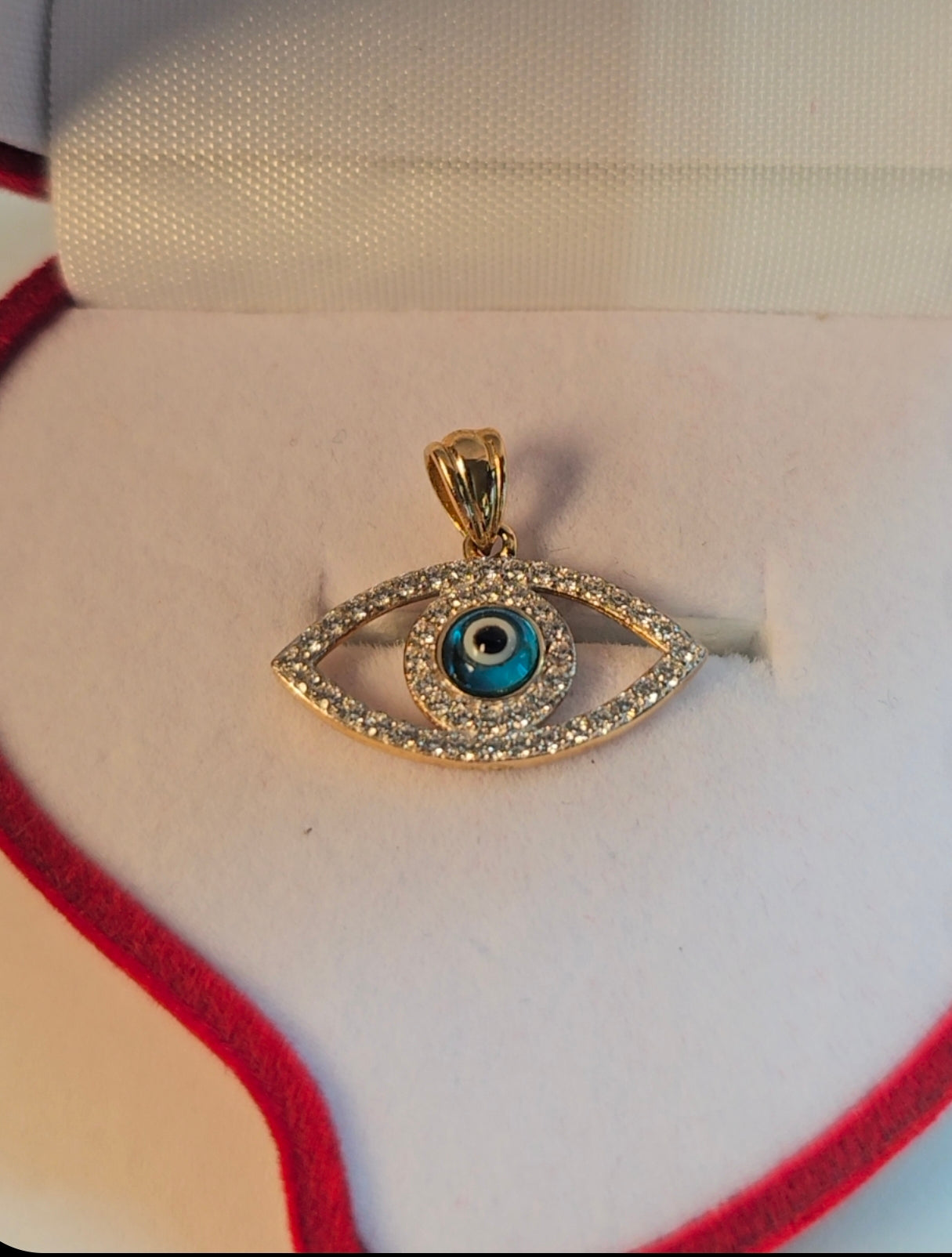 Dije Ojo Turco en Oro 14K con Zirconias – Protección y Elegancia en un Solo Diseño