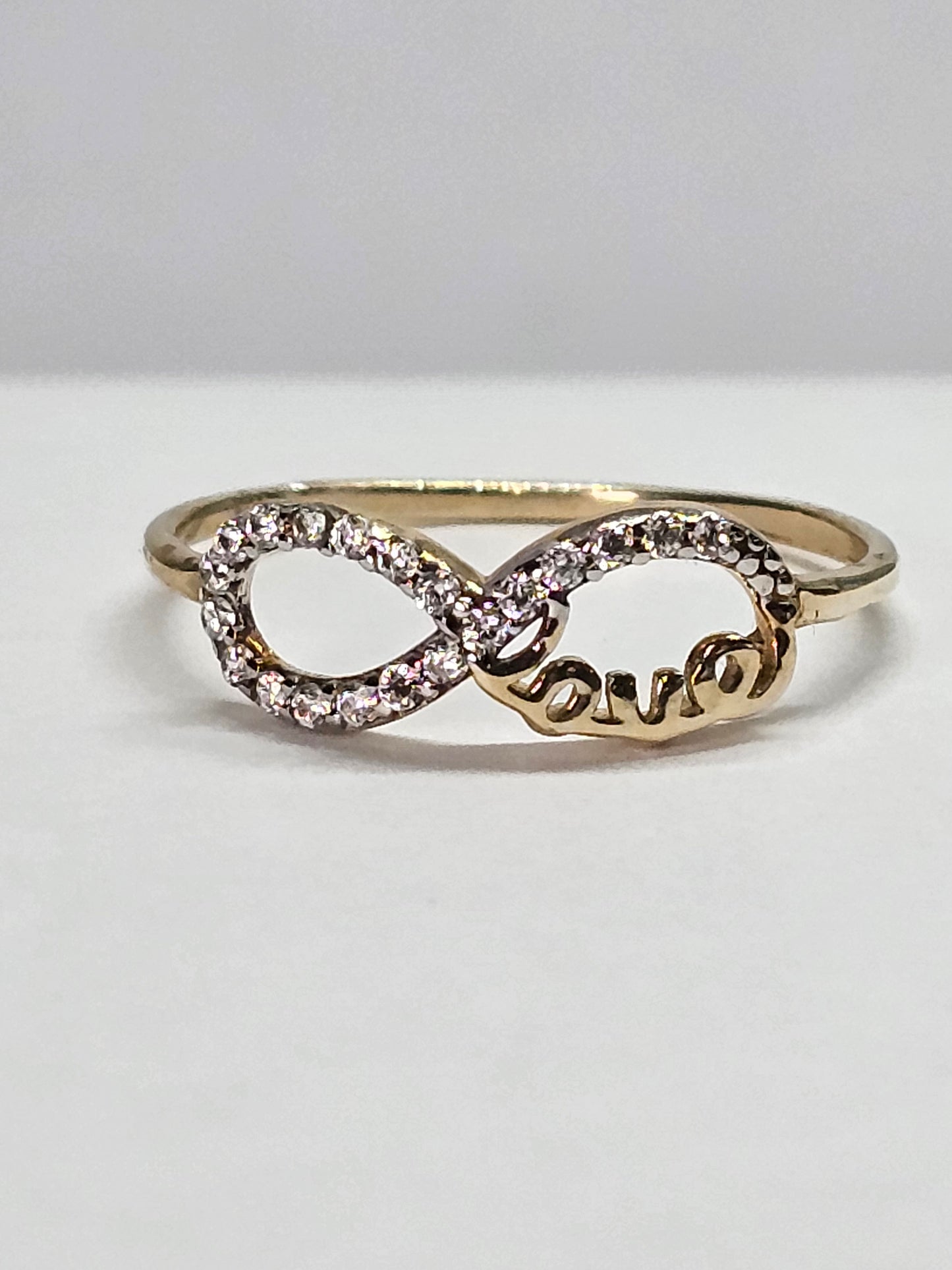 Anillo Love con Infinito de 14k