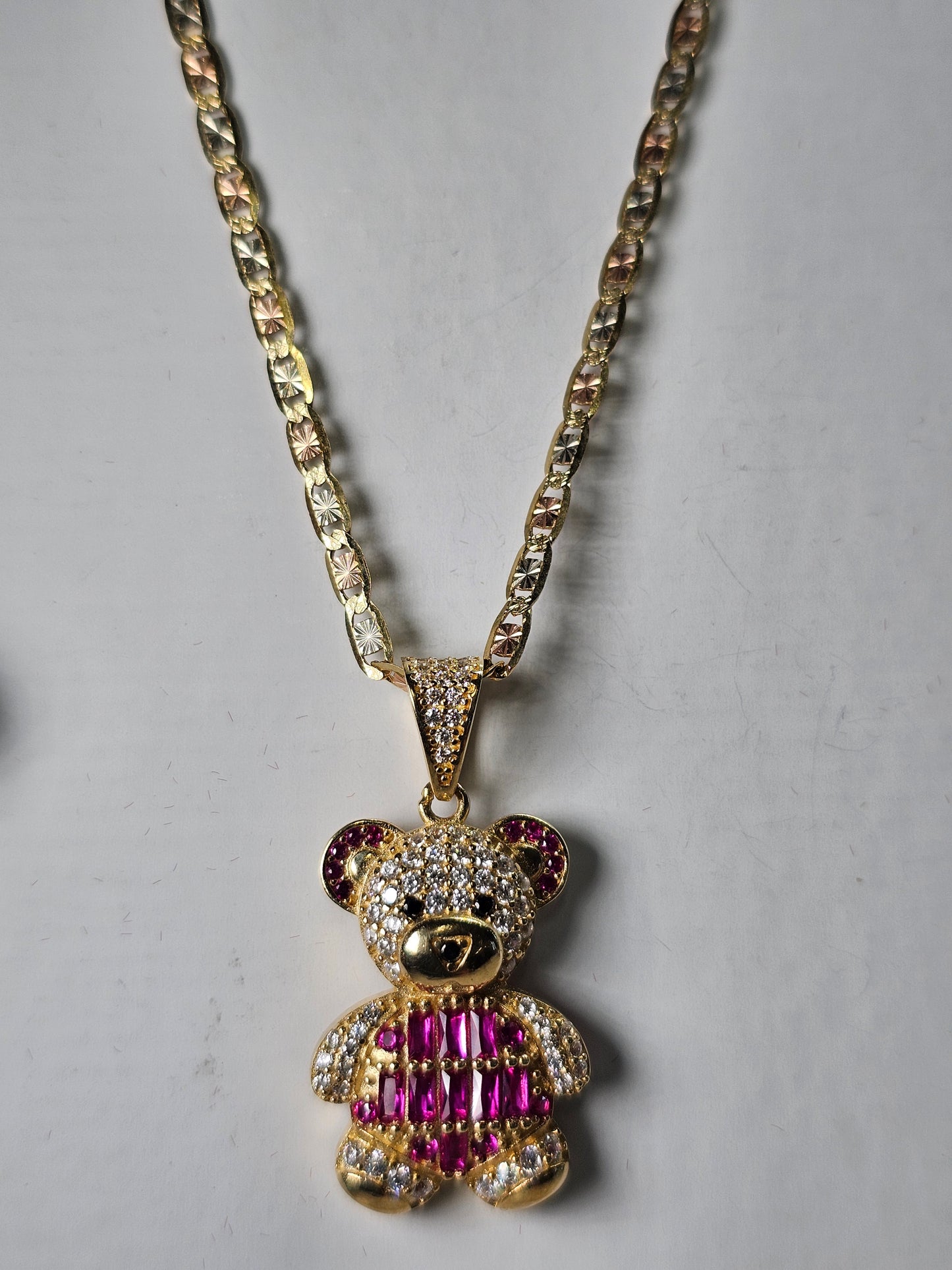 Set cadena y dige Oso 14k