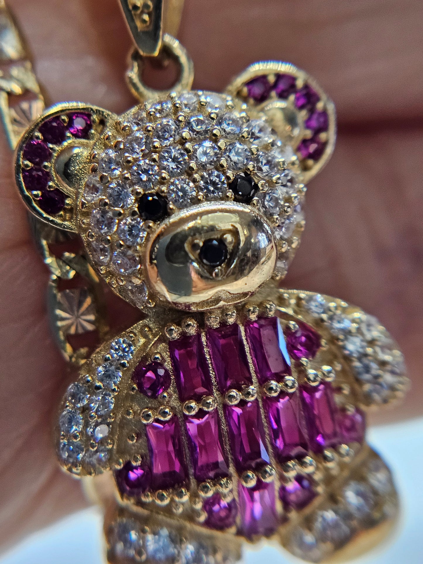 Set cadena y dige Oso 14k