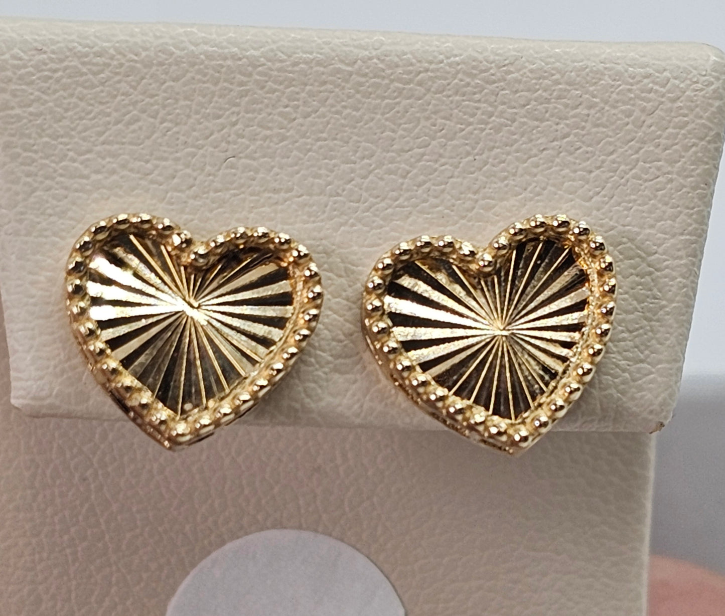 Aretes Corazón 14k Oro