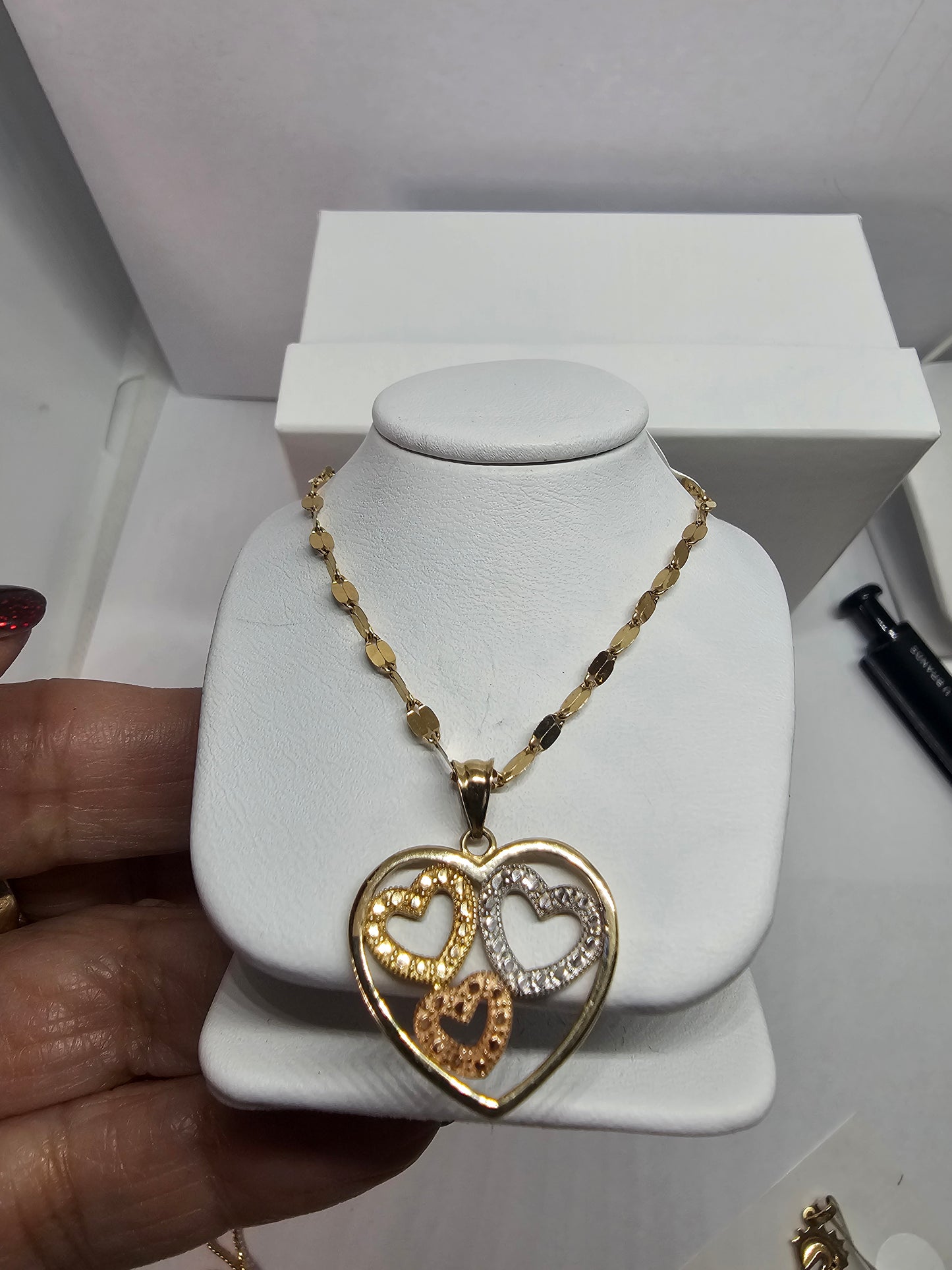 Set cadena Dige corazon 14k oro