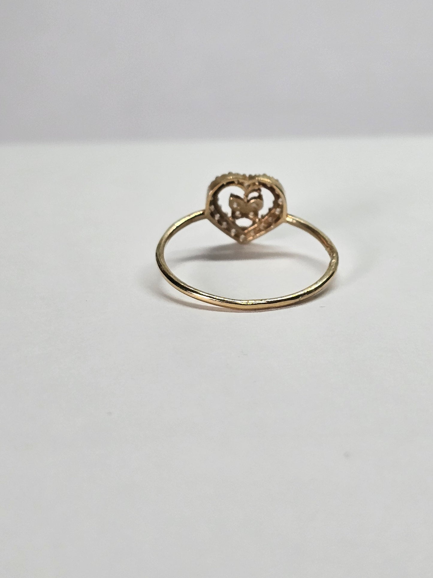 Anillo corazón 14k