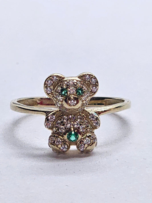 14k Gold Bear Ring #6 - Anillo De Osito 14k oro Solido #6