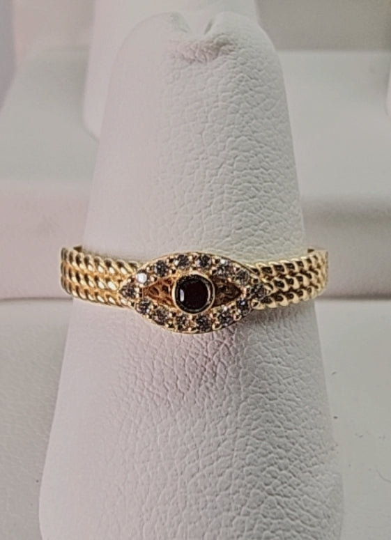 Anillo ojo turco de 14k