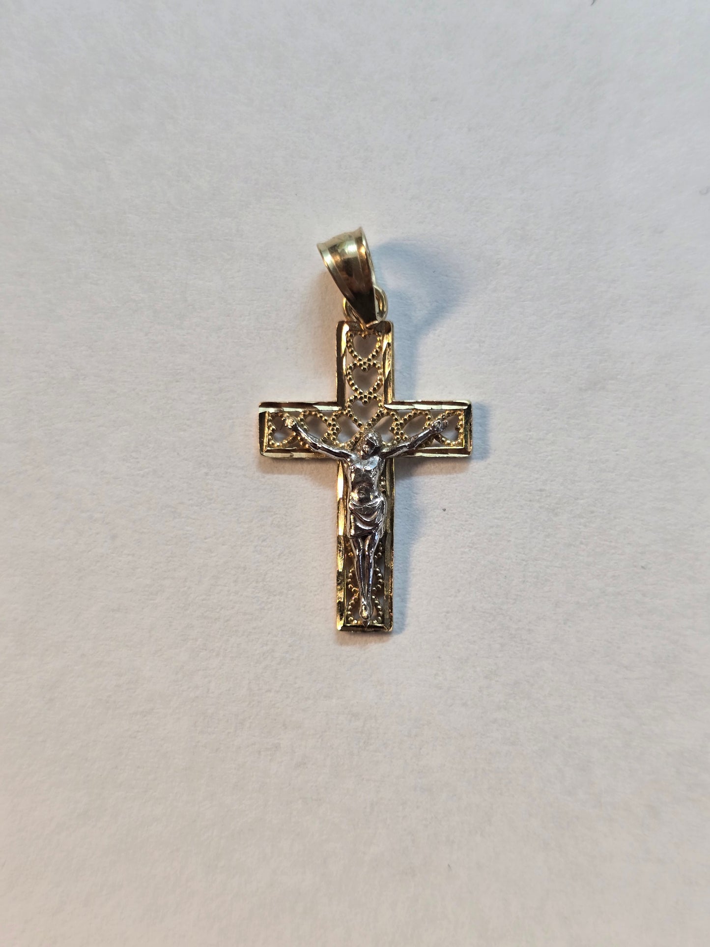 14K Gold Cross Pendant - Cruz Religiosa Oro 14K