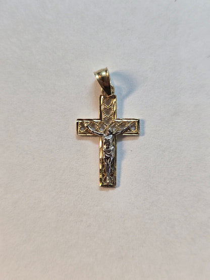 14K Gold Cross Pendant - Cruz Religiosa Oro 14K
