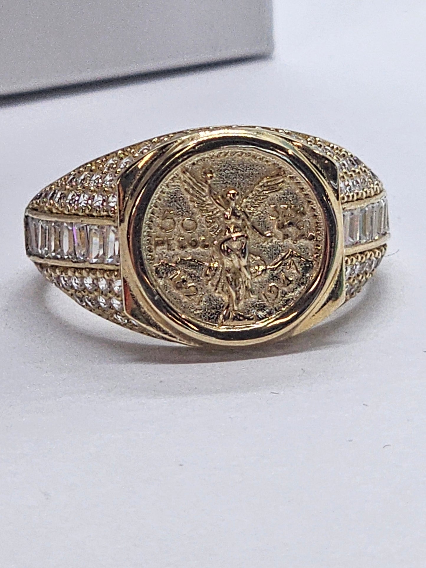 Anillo Hombre con Centenario Oro 14k #10.5