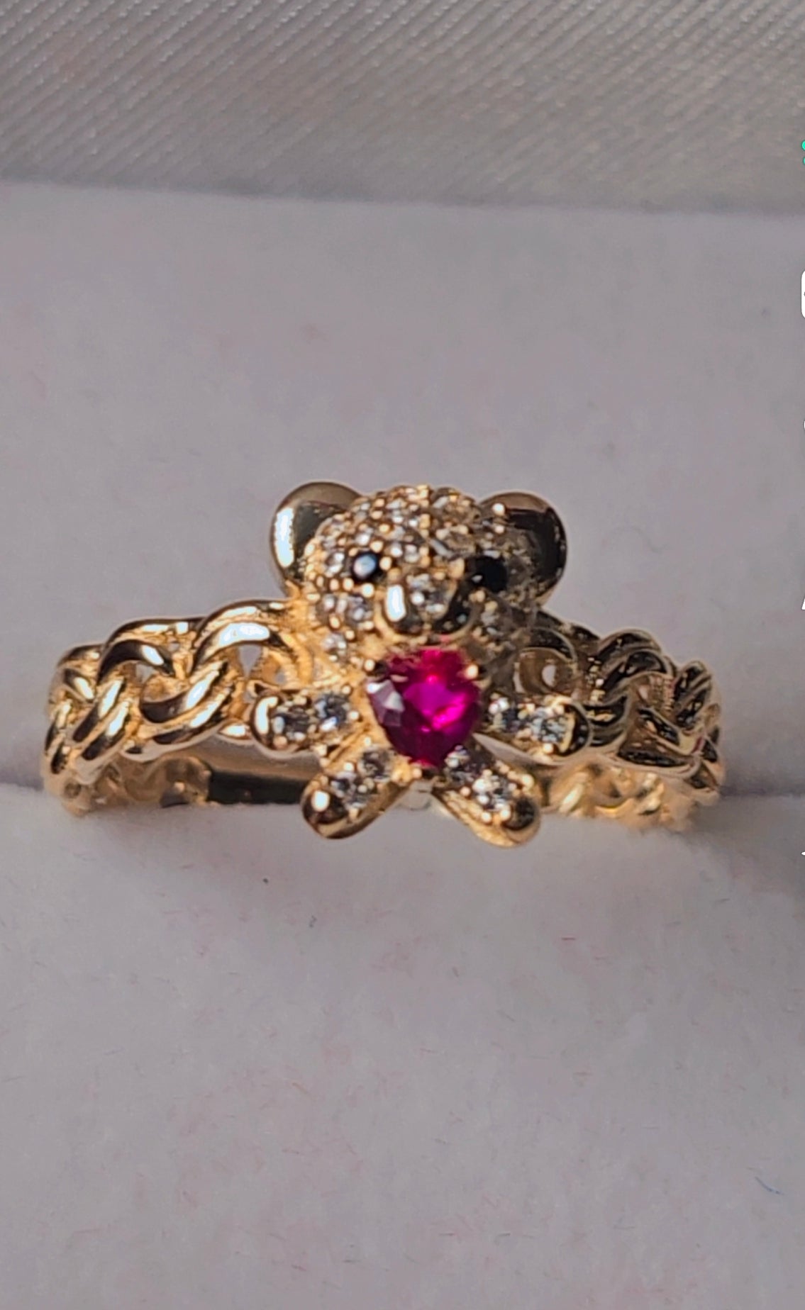 14k Gold Bear Ring #7 - Anillo De Osito 14k oro Solido #7