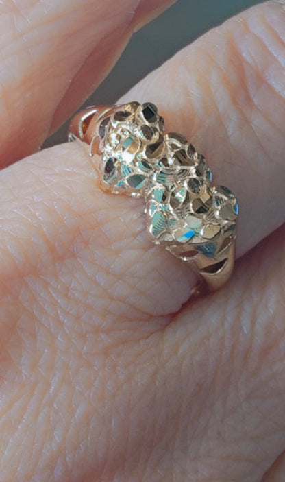 Anillo Corazón Nugget 14K
