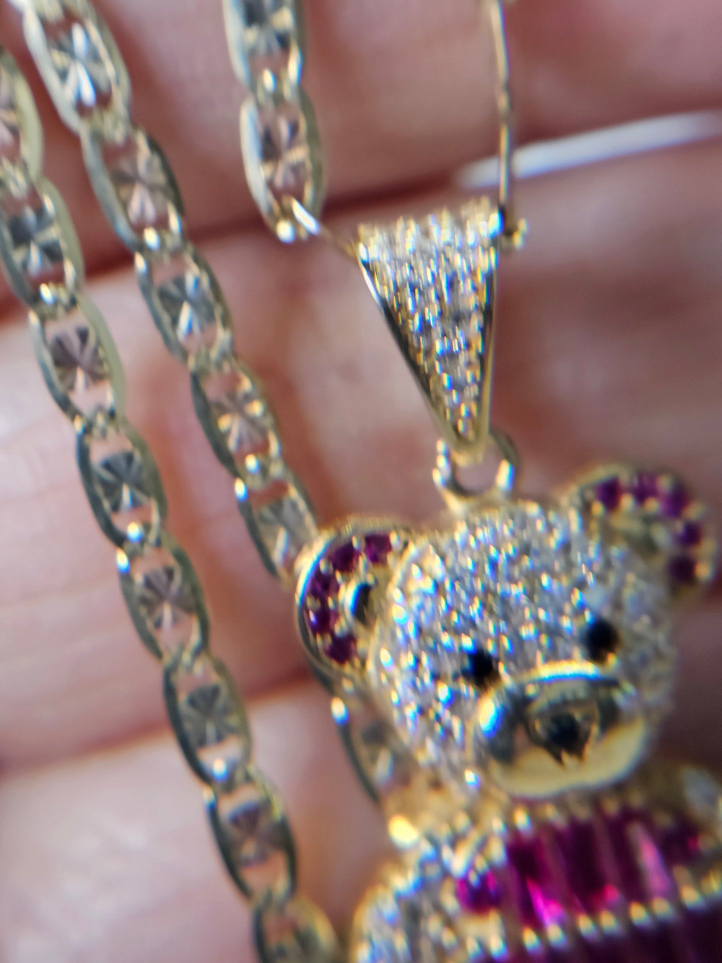 Set cadena y dige Oso 14k