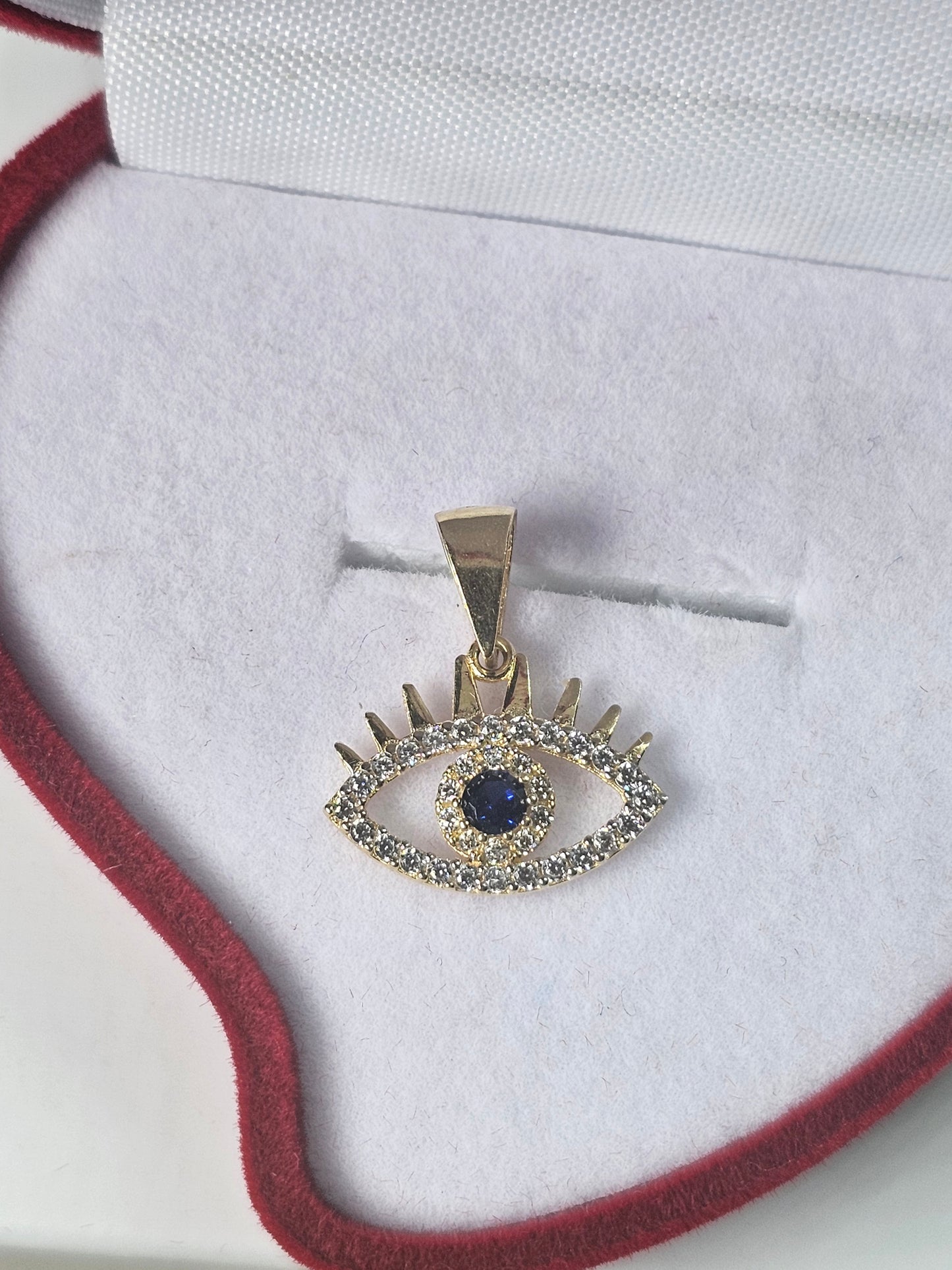 Dige ojo turco 14k oro