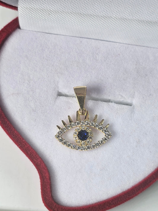 Dige ojo turco 14k oro
