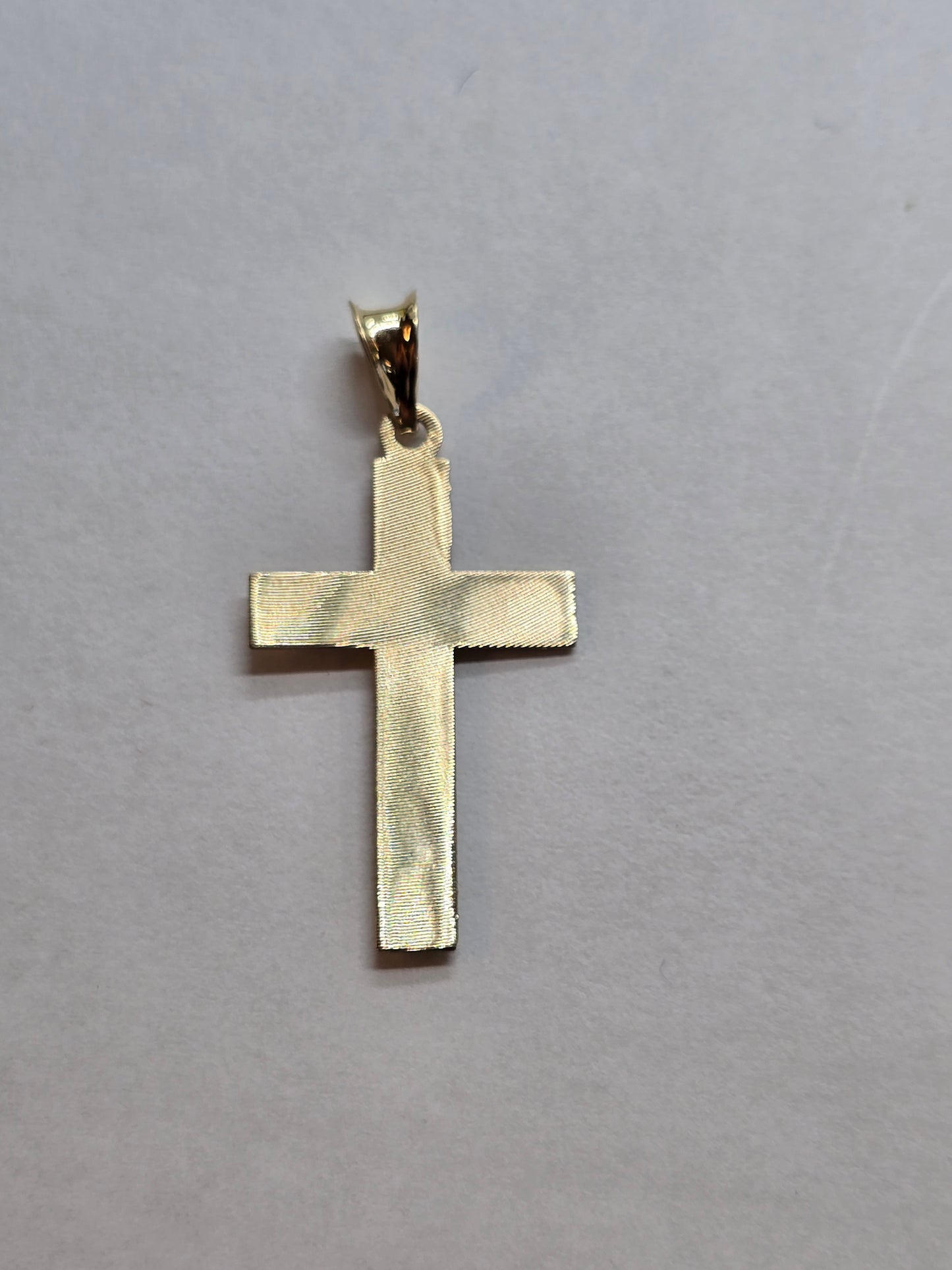 14K Gold Cross Pendant - Cruz 14K con Crucifijo