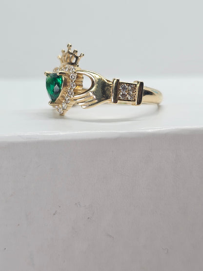 14K Gold Claddagh Ring - Anillo Corazón Oro 14k #8