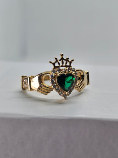 14K Gold Claddagh Ring - Anillo Corazón Oro 14k #8