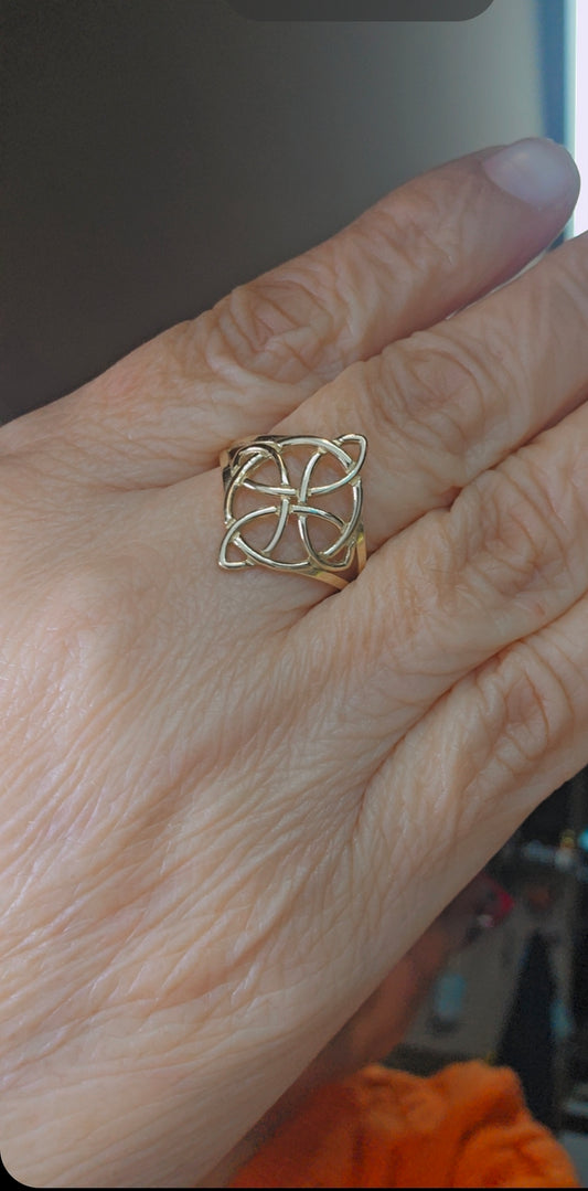 Anillo Nudo 14k oro italiano #9