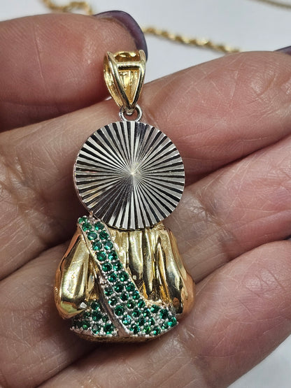 14K Gold Saint Jude Pendant - Dige San Judas Tadeo 14k