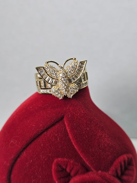 Anillo Mariposa 14k Oro solido