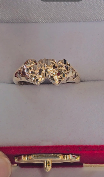 Anillo Corazón Nugget 14K