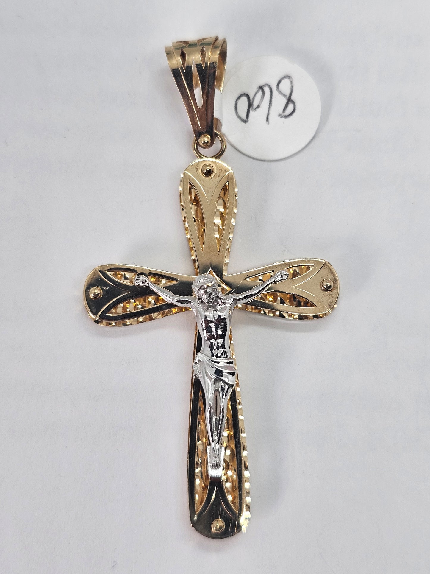 Dige Cruz 14k oro  3 Tonos