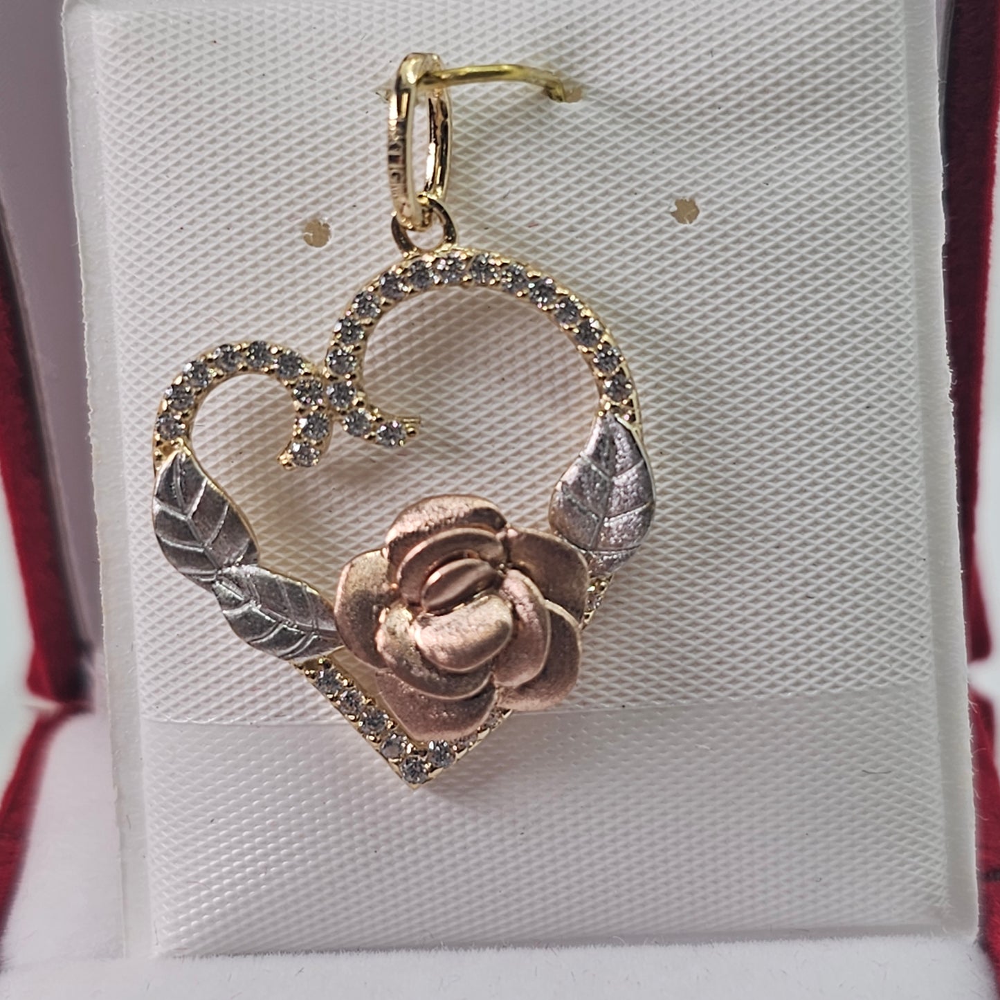 Corazón 14k Oro Cubic Zirconia