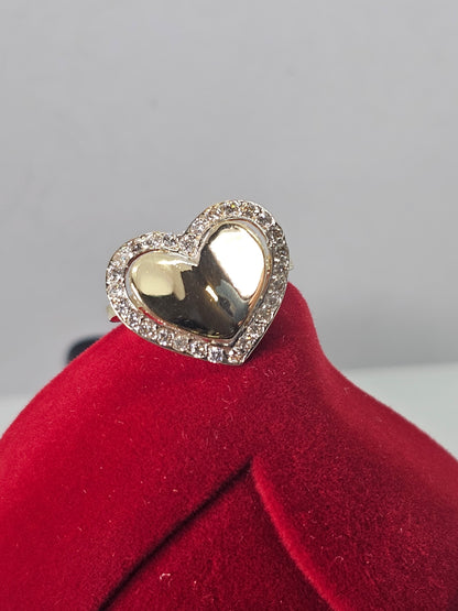 14K Gold Heart Ring - Anillo 14k De corazón