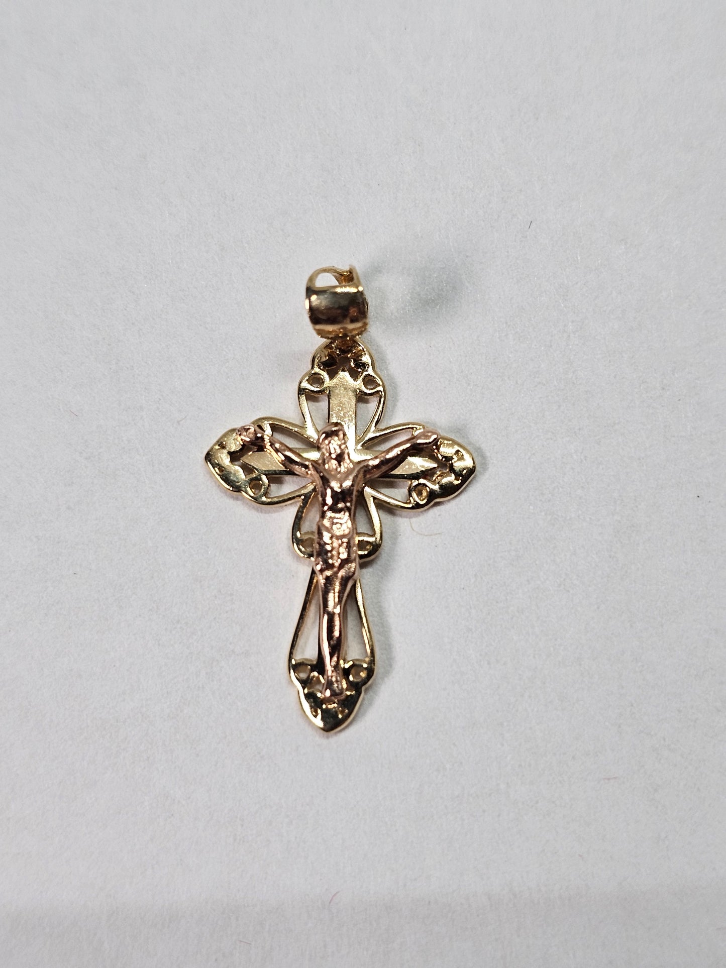 14K Gold Cross Pendant - Dige de Cruz 14k