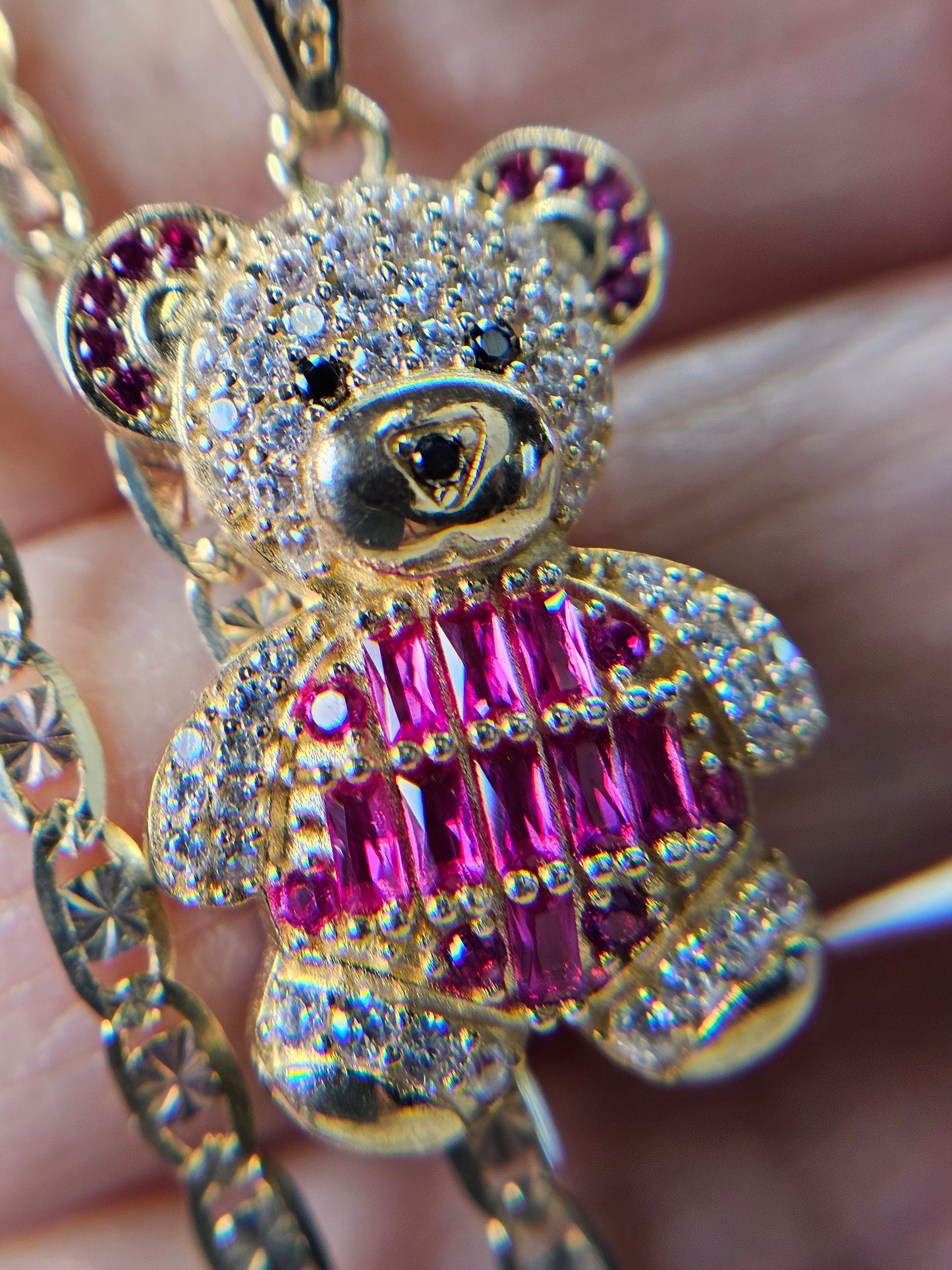 Set cadena y dige Oso 14k