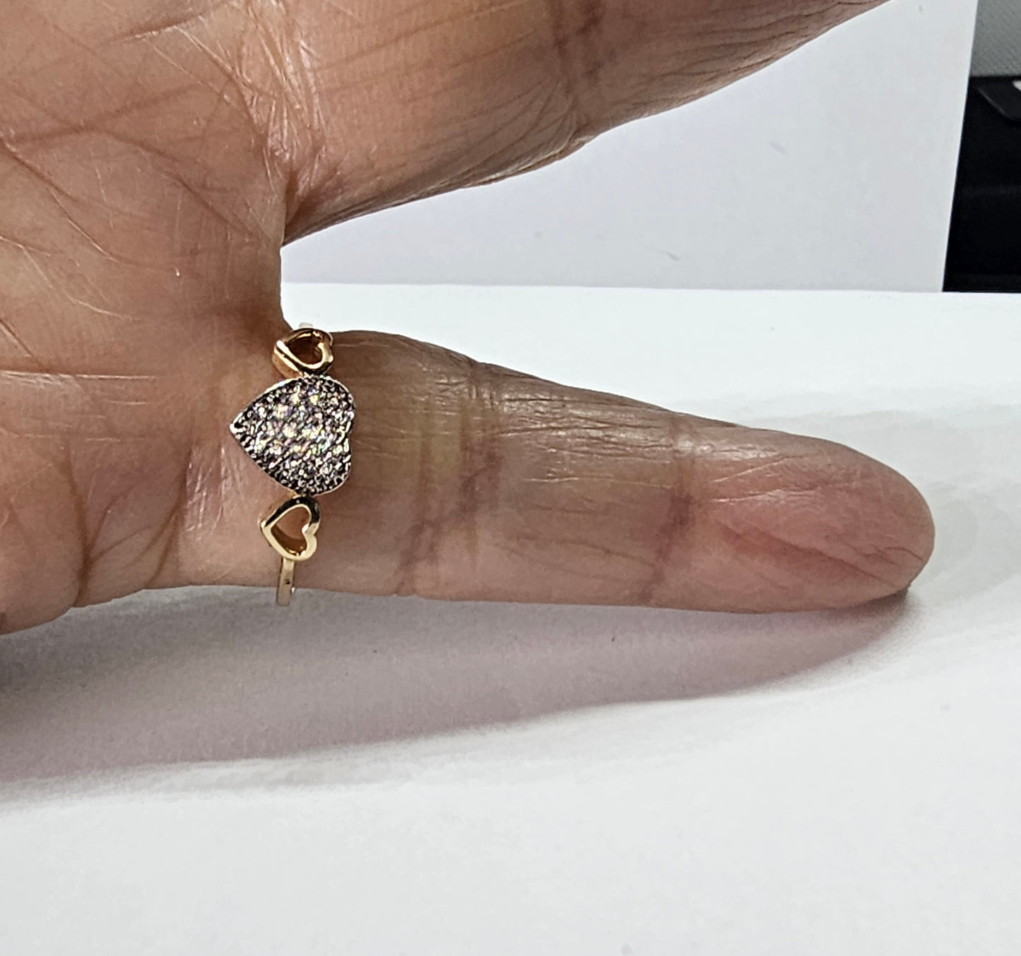 Anillo corazón 14k