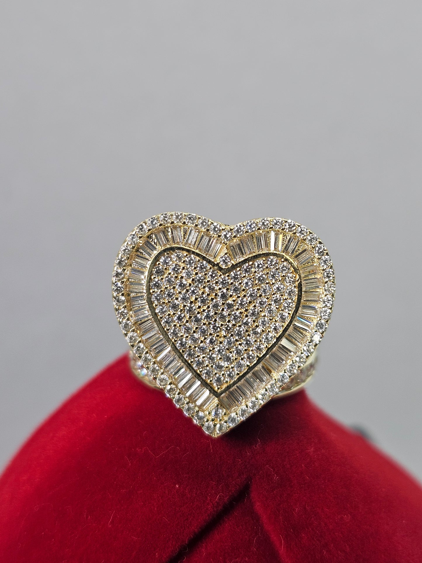 Anillo Corazón Princesa 14k