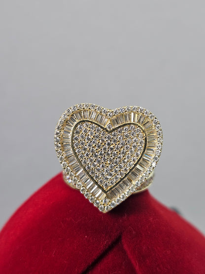 Anillo Corazón Princesa 14k